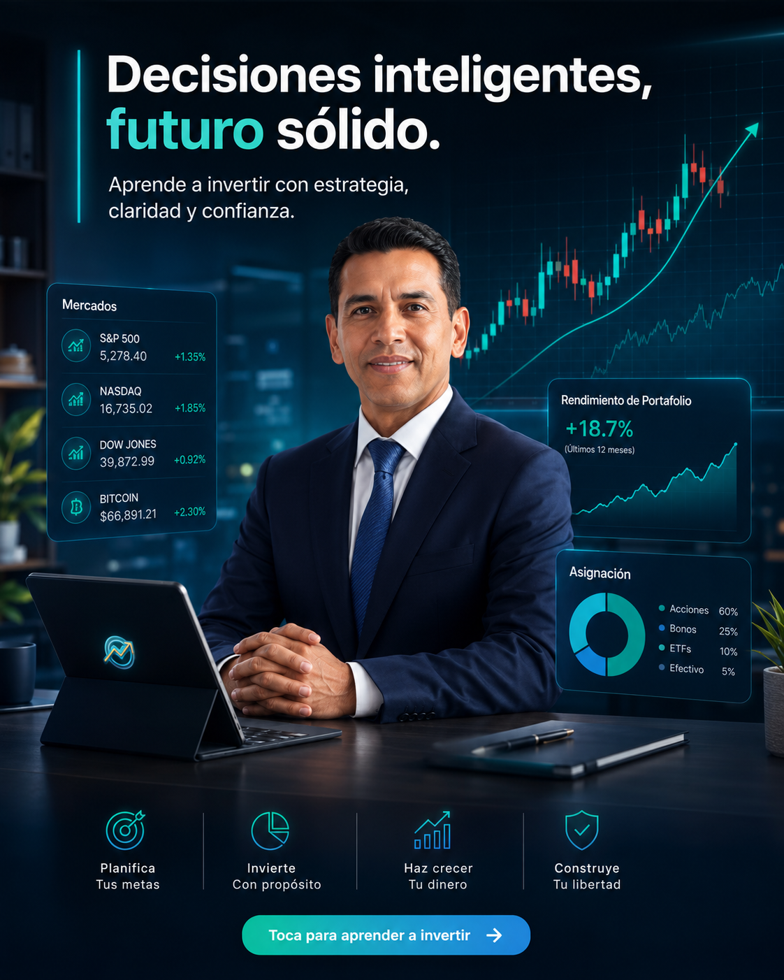 Imagen financiera en alta resolución