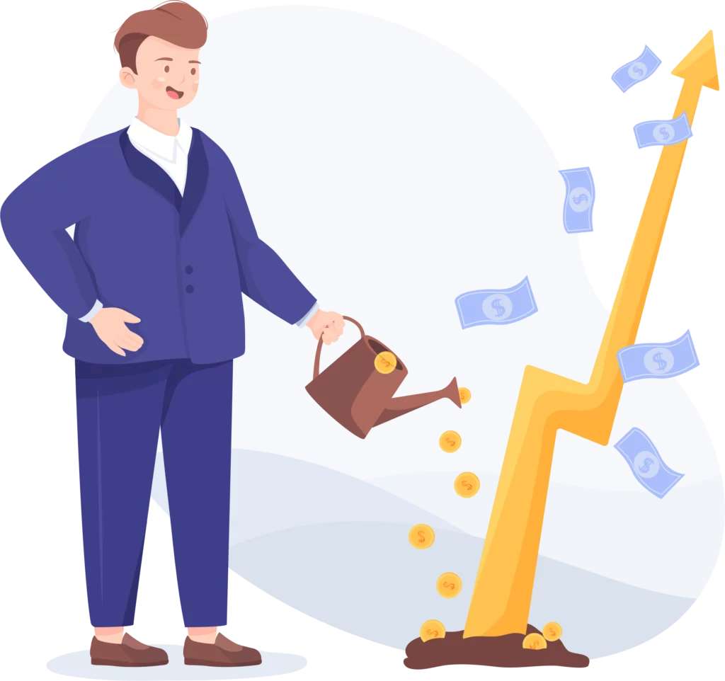 Ilustración de crecimiento financiero